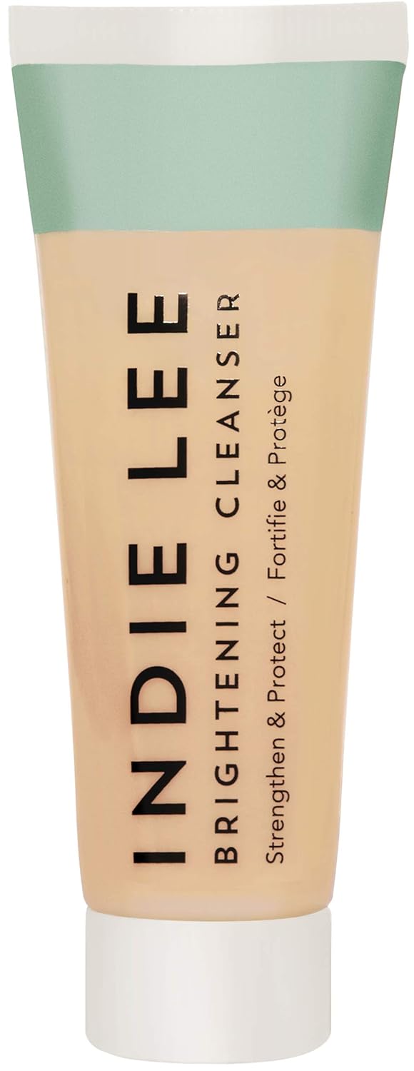 Indie Lee Brightening Facial Cleanser - Travel Size Daily Hydrating Cleanser, Makeup Remover & Exfoliating Face Mask To Brighten, Firm & Protect Dry Skin - Clean, Gentle Face Wash - Tsa Approved Travel Skincare (1Oz)
