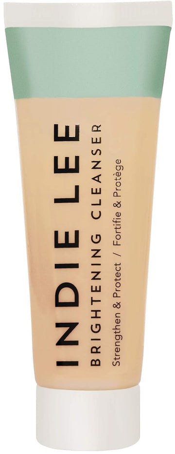 Indie Lee Brightening Facial Cleanser - Travel Size Daily Hydrating Cleanser, Makeup Remover & Exfoliating Face Mask To Brighten, Firm & Protect Dry Skin - Clean, Gentle Face Wash - Tsa Approved Travel Skincare (1Oz)
