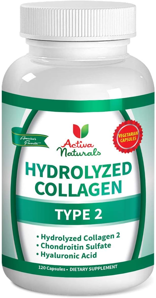 Collagen Type 2 Hydrolyzed Supplement With Chondroitin And Hyaluronic - 120 Veg. Caps