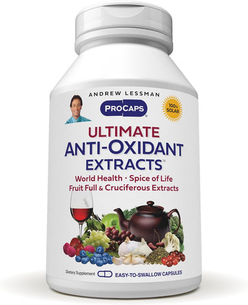 Andrew Lessman Ultimate Anti-Oxidant Extracts 30 Capsules - Concentrated Blend Of Standardized Extracts. Naturally Protective Polyphenols, Berry And Cruciferous Vegetable Extracts. No Additives