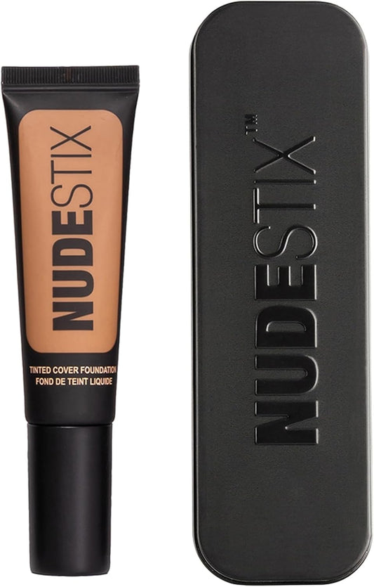 Nudestix Tinted Cover Liquid Foundation, Buildable Coverage For Even Skin Tone, Flawless Natural Lightweight Makeup Finish, Shade: Nude 8, 0.84 Fl Oz (25 Ml)