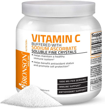 Buffered Vitamin C Powder Ascorbic Acid Buffered With Sodium Ascorbate Soluble Fine Crystals – Promotes Healthy Immune System And Cell Protection – Powerful Antioxidant - 1 Kilogram (2.2 Lbs)