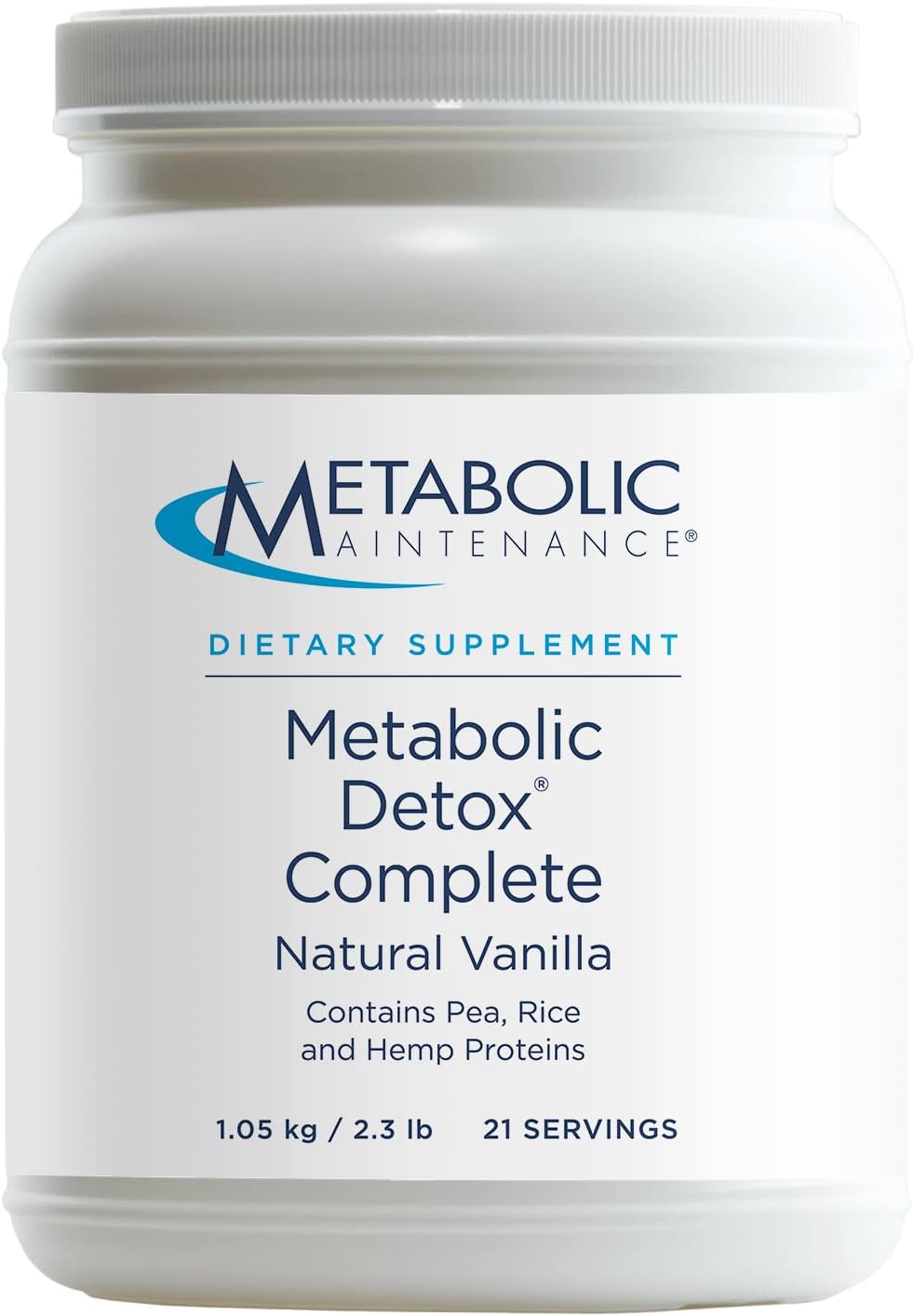 Metabolic Maintenance Metabolic Detox Complete - Vanilla Shake - Plant + Pea Protein Powder for Full Body Detox Cleanse + Gut Health - 20g of Non-GMO Plant Protein (2.3 lbs / 30 Servings)