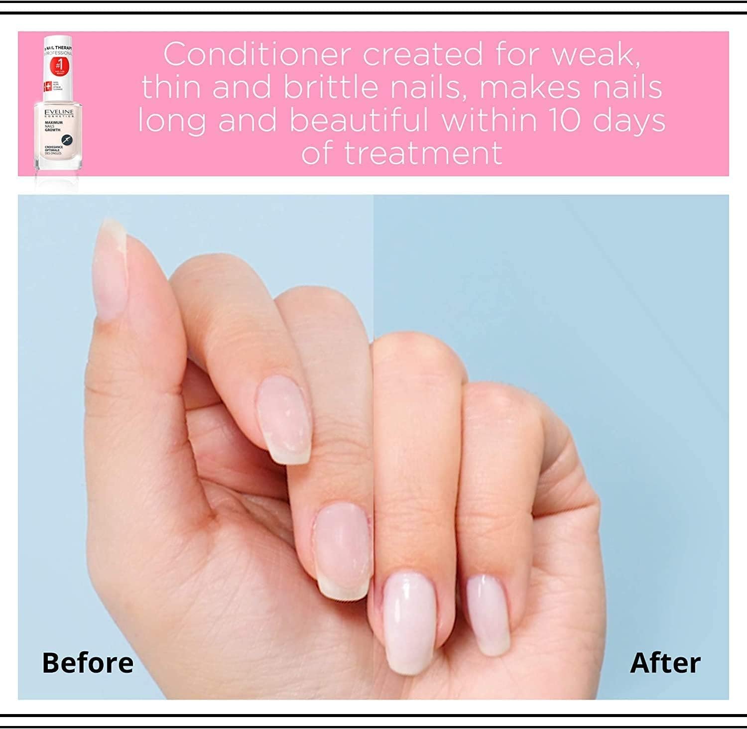 Eveline Cosmetics Maximum Nail Growth Quickener : Nail Thickening Solutions : Beauty & Personal Care