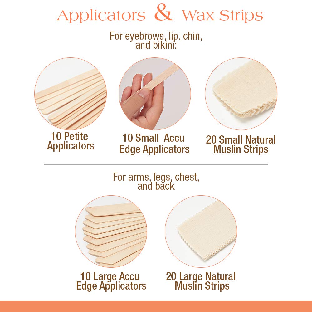 Gigi Waxing Starter Kit - At-Home Hair Removal Kit For Face & Body, Soft Wax Warmer, Pre & Post Waxing Care : Beauty & Personal Care