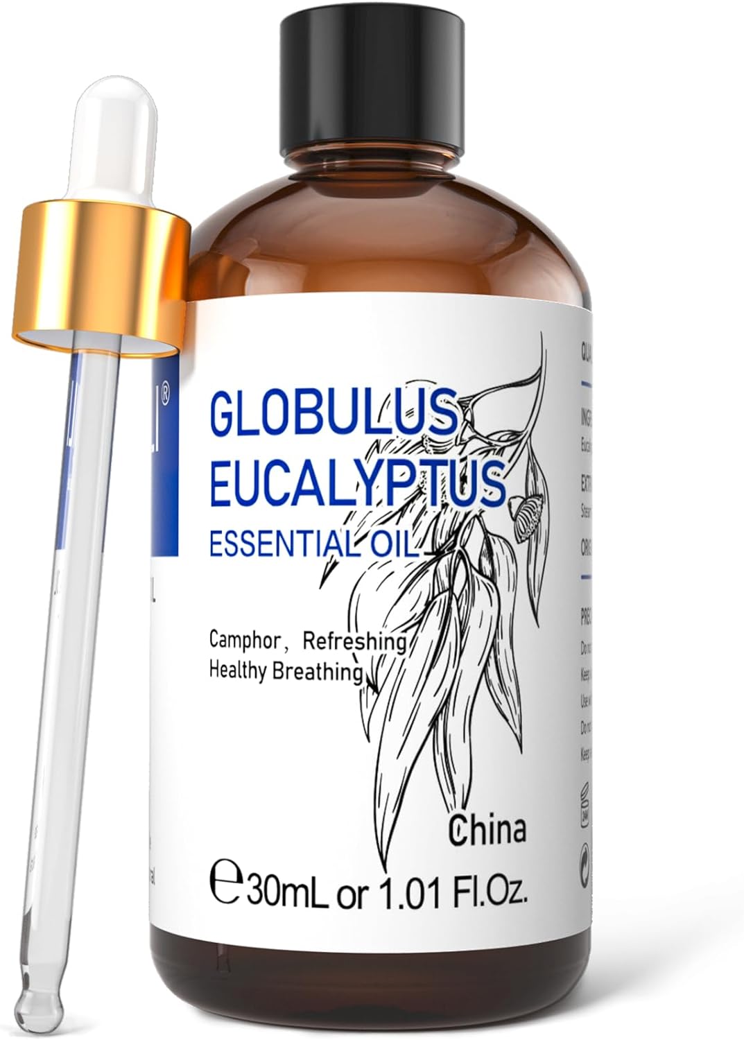 HIQILI 1 Fl Oz Eucalyptus Essential Oil, 100% Pure Natural Eucalyptus Oil for Diffuser, Humidifier - 30ML