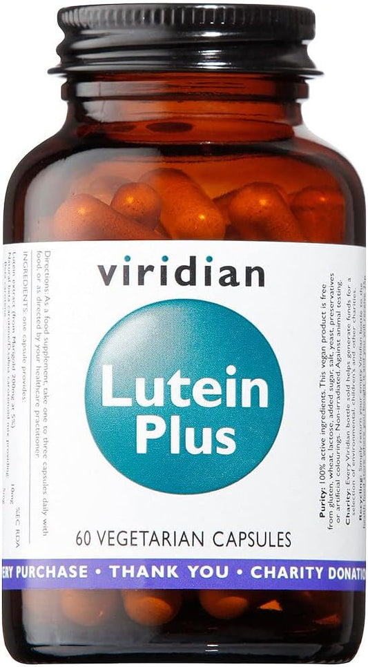 Viridian - Lutein Eye Health Complex - 60 Vegicaps | Blend Of Carotenoids, Minerals & Botanicals | Contributes To Maintenance Of Normal Vision | Vitamin E, Copper & Zinc | Nutritionist Formulated