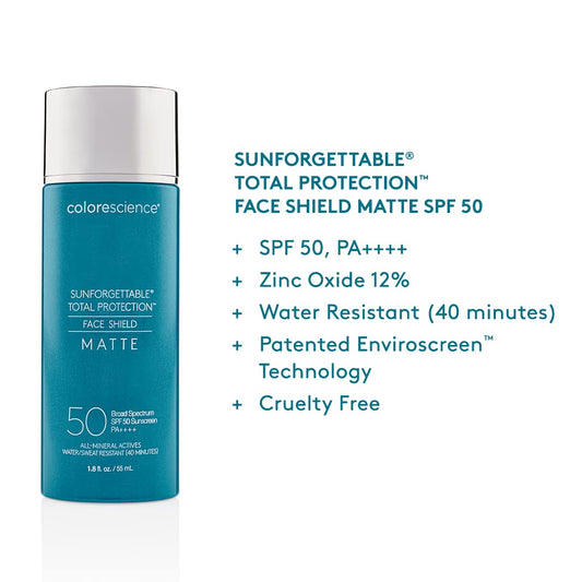 Colorescience Total Protection Face Shield Matte SPF 50, 1.8 fl. oz