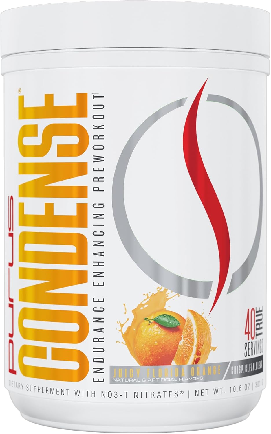 Purus Labs Condense Preworkout Powder, 40 Servings (Natural Sangria Lemonade)