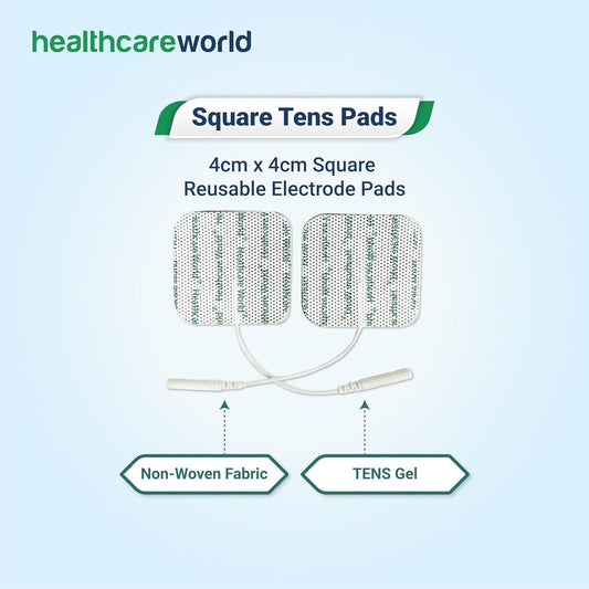 Tens Electrode Pads (16Pcs)4X4 Cm Self-Adhesive Long Lasting Gel Backed Pads Replacements Compatible With Neurotrac, Auvon, Lloyds, Elle Tens Machines