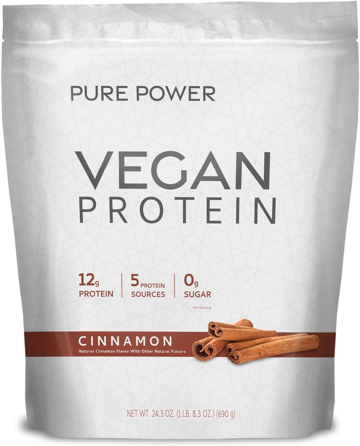 Dr. Mercola Vegan Protein, Sweet Cinnamon, 24.3 Ounces (1 lb. 8.3 Ounc