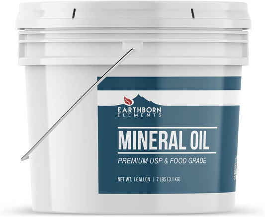 Earthborn Elements Mineral Oil (1 Gallon), For Cutting Boards, Wooden Utensils