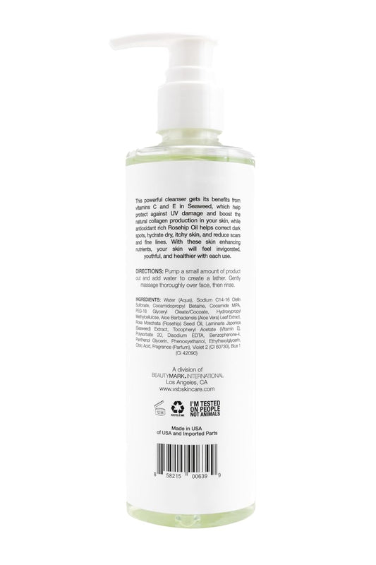 Vitamins And Sea Beauty Gel Facial Cleanser With Seaweed + Rosehip Oil, 8 Fl Oz