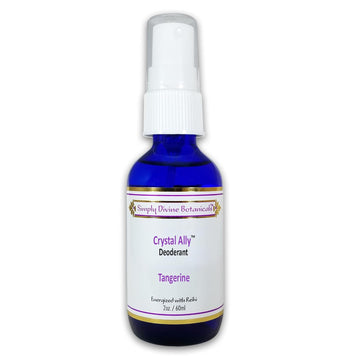 Simply Divine Botanicals Crystal Ally Natural Deodorant Spray With Essential Oils - Tangerine, 2 Oz