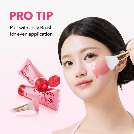Aprilskin Day & Night Pore Care Mask Duo With Jelly Brush: Carrotene Ipmp 3-Min Quick Dry Pore Caring Clay Mask, Txa Niacinamide 99 Overnight Wrapping Mask And Jelly Brush