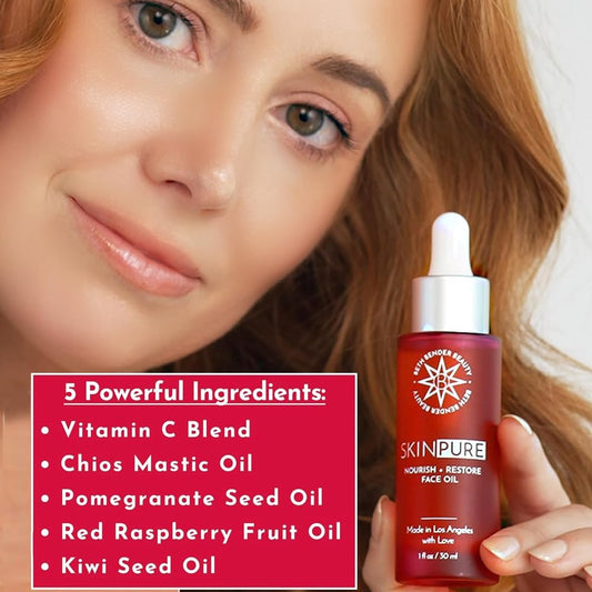 Beth Bender Beauty Skinpure Glow To The Power Of Vitamin C Face Oil - Anti Aging And Anti Wrinkle Formula - 1 Fl Oz