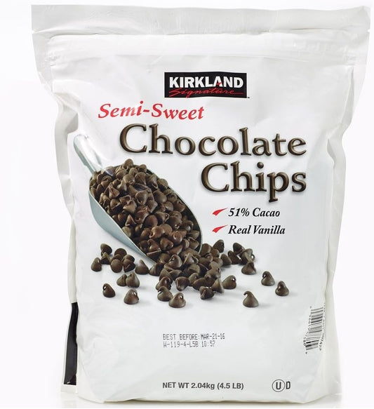 Kirkland Semi Sweet Chocolate Chips 2.04Kg (Pack Of 2)