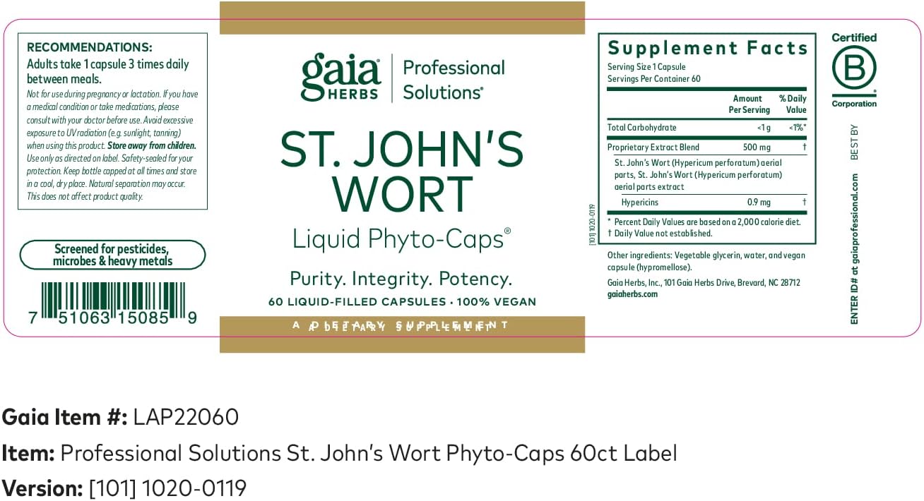 Gaia PRO St. John's Wort : Health & Household