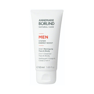 Annemarie Börlind - Men System Energy Boost 2-In-1 Cleanser Face & Body - Energizing & Refreshing Facial & Body Skin Care, With Organic Juniper Extract, Vegan, 6.76 Fl. Oz. : Beauty & Personal Care