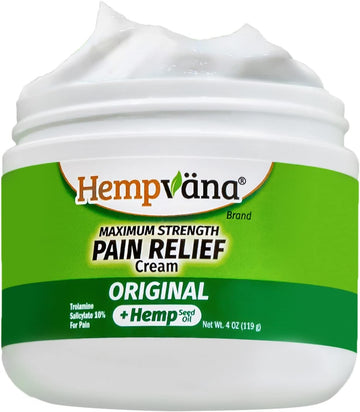 Hempvana Original Pain Relief Cream, Maximum Strength, 4 Oz Jar