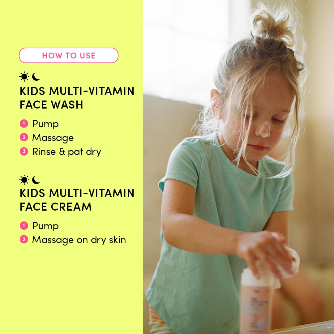 Evereden Kids Routine Bundle - Detangling Shampoo and Conditioner + Multi-Vitamin Face Wash and Face Cream for Kids 3+ : Beauty & Personal Care