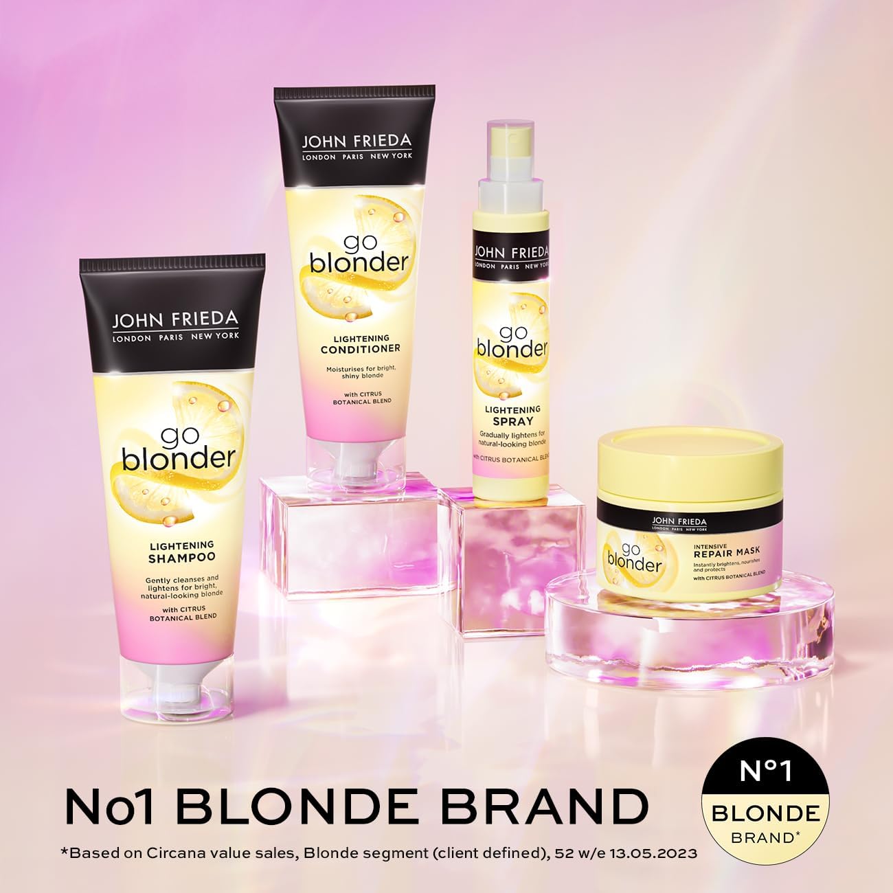 John Frieda Go Blonder Lightening Shampoo & Conditioner & Controlled Lightening Spray: for Blonde Hair, 2x500 ml, 1x100ml : Amazon.co.uk: Beauty