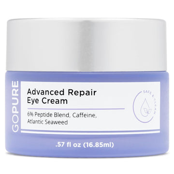 Gopure Advanced Repair Eye Cream - Under Eye Cream For Puffiness, Bags, And Dark Circles, Visibly Improve The Look Of Fine Lines, Wrinkles, And Crows Feet - 0.57 Fl Oz