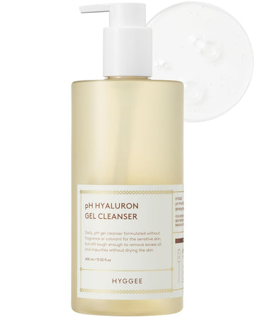 Ph Hyaluron Gel Cleanser - Hyaluronic Acid Hydrating Face Wash - Ph Balancing Formula For All Skin Types - Hypoallergenic Mild Makeup Cleansing Gel, 13.5 Fl.Oz