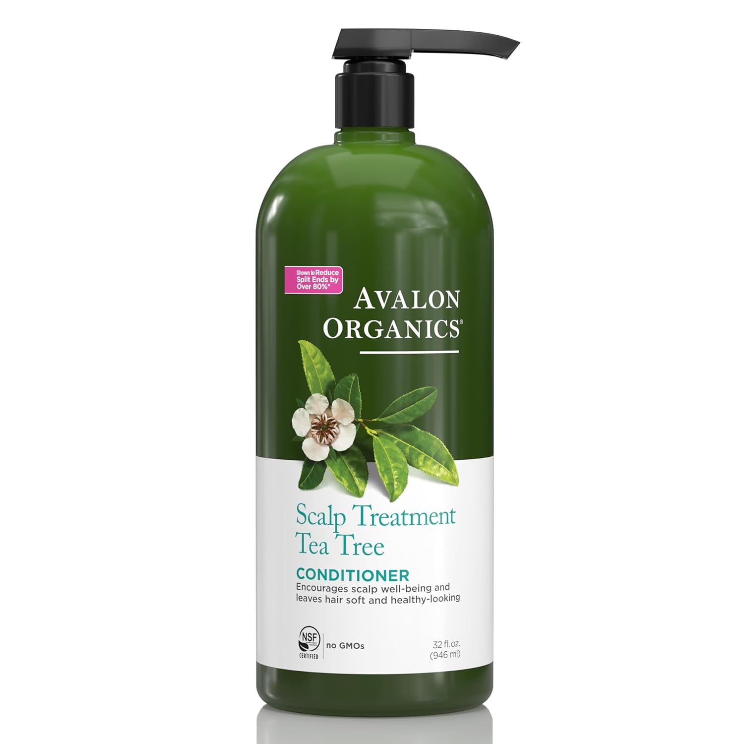 Avalon Organics Scalp Treatment Tea Tree Conditioner, Encourages Scalp Well-Being And Leaves Hair Soft, 32 Fluid Ounces