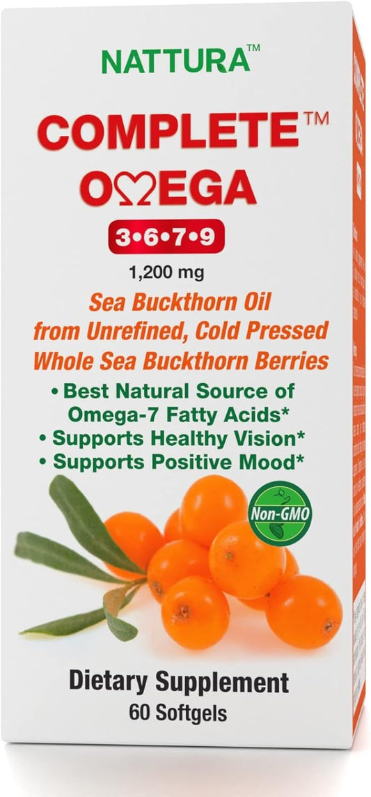 Complete Omega 3-6-7-9, Pure Sea Buckthorn Oil, European Quality, from