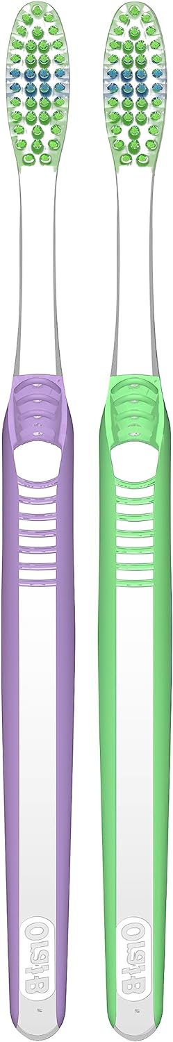 Oral-B Indicator Color Collection Toothbrushes, Medium, 2 Count : Health & Household