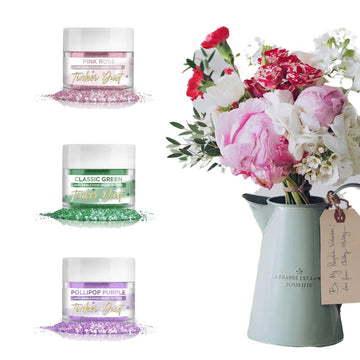 Bakell Mother'S Day Tinker Dust Edible Glitter, 5 Gram Jar Color Set | Includes Our #1 Seller Rose Gold, Pink Rose & Leaf Green | Tinker Dust Edible Glitter | Kosher Certified