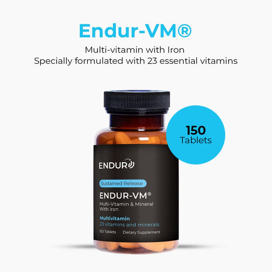 Endur -Vm With Iron, Daily Multi-Vitamin For Women - Vitamins A, C, D, E, B12, Calcium & Zinc For Immune Health Support & More - 150 Tablets