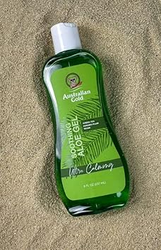 Australian Gold Sunscreen Gel Spray With Bronzer + Soothing After Sun Aloe Vera Gel, Hydrating Sunburn Relief & Broad Spectrum Uva/Uvb Spf 15 Sunscreen Spray, Water Resistant, Vegan Skin Care Set