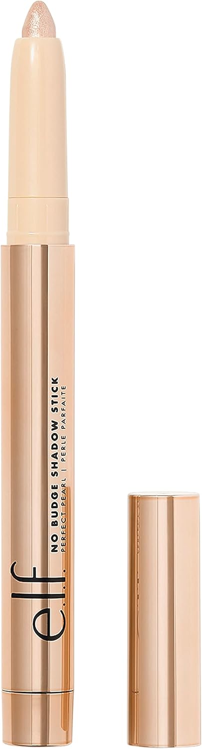 E.L.F. No Budge Shadow Stick, Longwear, Smudge-Proof Metallic Eyeshadow, Perfect Pearl, 0.056 Oz (1.6G)