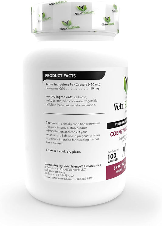 VetriScience Laboratories - Coenzyme Q10 10mg, 100 Capsules (0900322.100)