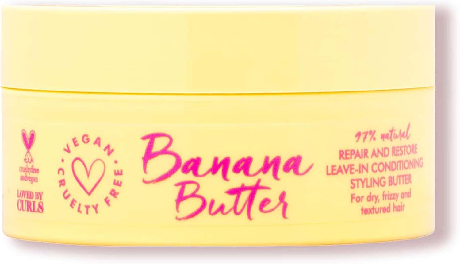 Umberto Giannini Coily Banana Butter Repair + Restore Vegan Leave-In Conditioner - Cruelty Free - 97% Natural Hydrating Styling Cream