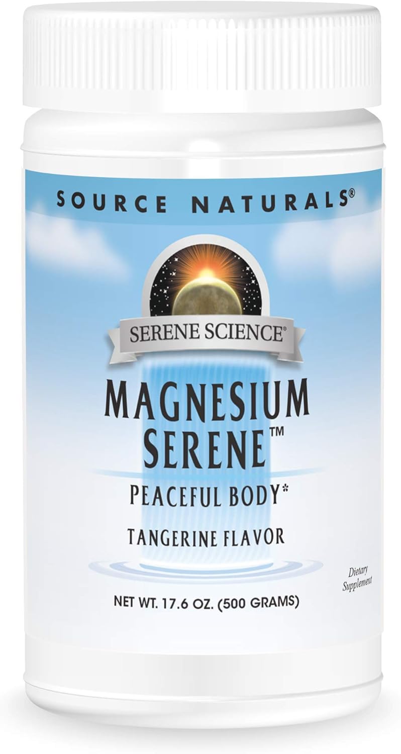 Source Naturals Serene Science Magnesium Serene, Peaceful Body*, Tangerine Flavored - 17.6 Ounce Powder