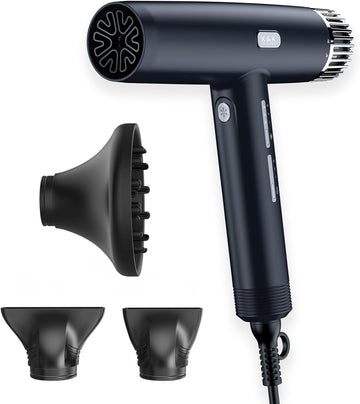 K&K Professional Bldc Hair Dryer, 110000 Rpm/M Brushless Motor Ionic 1800W Blow Dryer, Low Noise Fast Drying 340G Lightweight Dryer With 3 Speeds 3 Heating For Home, Salon And Travel