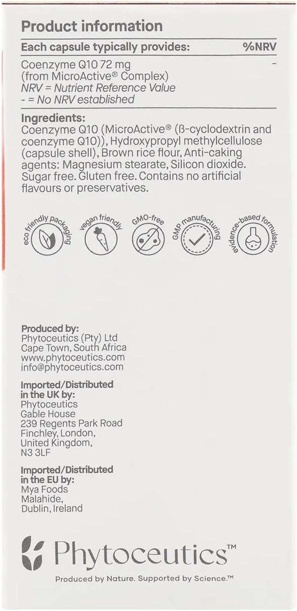 Biomax Coq10 Microactive 30 Vegetable Capsules| 370% Better Absorption| Doubles Coq10 Levels Within 3 Weeks| 24 Hour Release