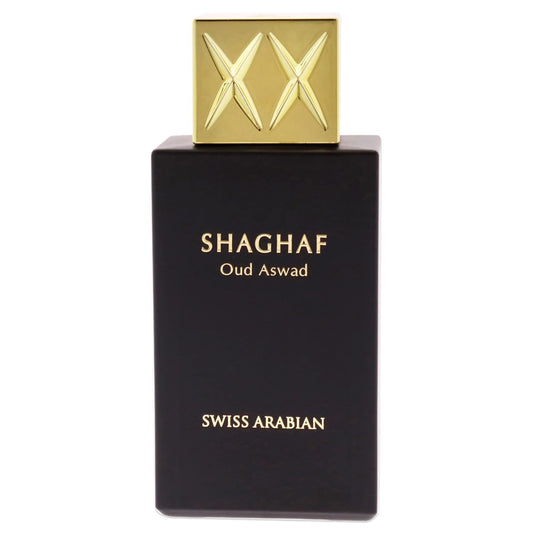 Swiss Arabian Shaghaf Oud Aswad | Oriental Woody Eau De Parfum 75Ml – 2.5 Oz | Long-Lasting Unisex Arabic Oud Fragrance For Men & Women | Luxury Arabic Perfume For Fall & Winter