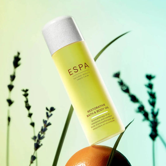Espa | Restorative Bath & Body Oil | Magnesium & Ashwagandha | Rose Geranium, Orange, Lavender & Palmarosa | Menopause Friendly