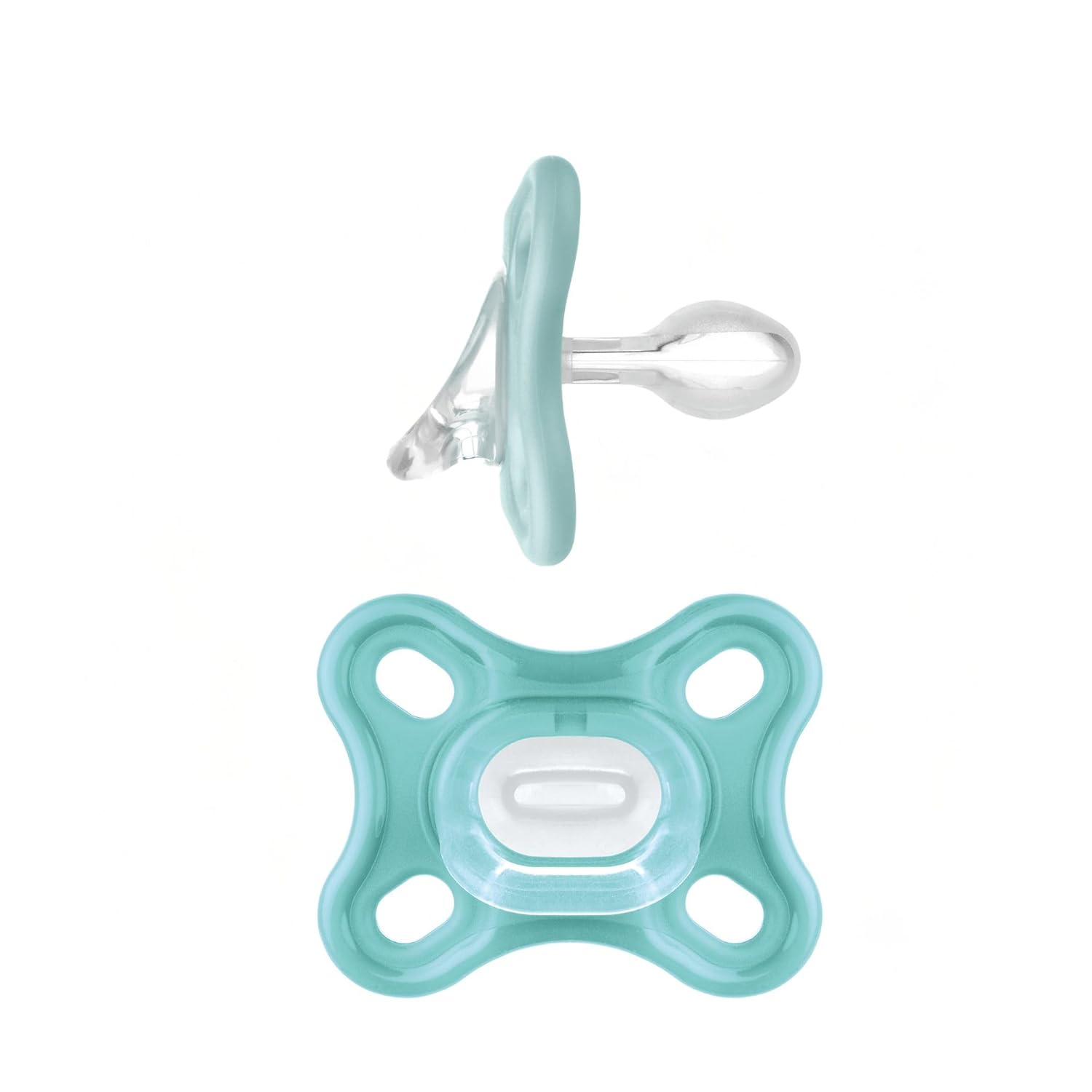 Mam Comfort Baby Pacifiers, Lightweight One-Piece Full Silicone Binky For Newborns 0-3 Months, Bpa-Free Nipple, Easy To Clean Pacifier, Best For Breastfed Babies, With Sterilizer Case, 2 Count Binkies