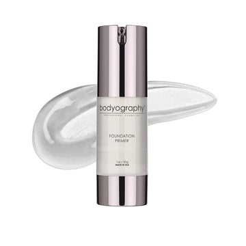Bodyography - Foundation Primer (Clear): Flawless Anti-Aging Salon Makeup Primer W/Vitamin E, A, Jojoba, Grapeseed Oil | Control Shine | Gluten-Free, Cruelty-Free, 1 Oz