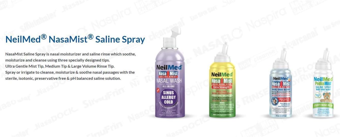 Neilmed Nasamist Saline Spray, 4.2 Fluid Ounce