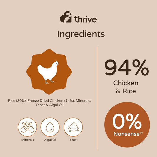 Thrive Kind And Gentle 100% Chicken & Rice Dog Food Kind & Gentle Nutritious Complete Dog Meal