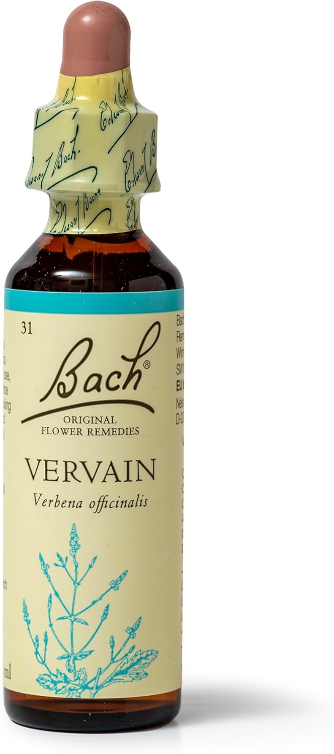 Bach Original Flower Remedies (Vervain) Live & Let Live, Unwind, Emotional Wellness, Natural Flower Essence, 20Ml