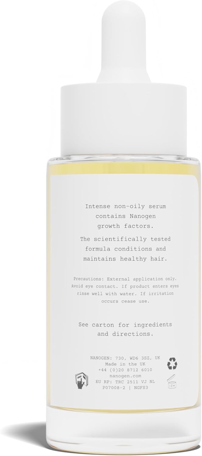 Nanogen Hair Growth Factor Treatment Serum with Pea Sprout Extract, Larix Bark and Peptides - 30ml : Amazon.co.uk: Beauty