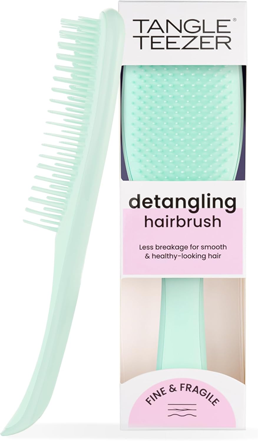 Tangle Teezer | The Fine And Fragile Wet Detangler Hairbrush For Wet & Dry Hair | Color Treated, Fine, Fragile Hair | Jade Lagoon