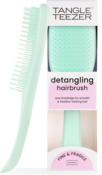 Tangle Teezer | The Fine And Fragile Wet Detangler Hairbrush For Wet & Dry Hair | Color Treated, Fine, Fragile Hair | Jade Lagoon